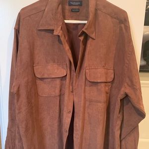 Men’s brushed suede shirt